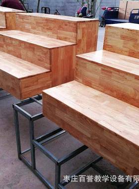 实木合唱台指挥伸缩26924合唱台阶台三层可层合四影移动折叠舞台