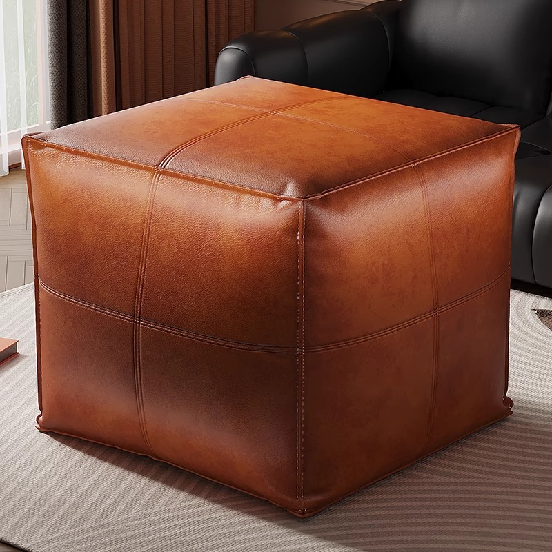 轻奢收纳坐墩二合一皮质蒲团家用客厅卧室衣物收纳袋懒人凳换鞋
