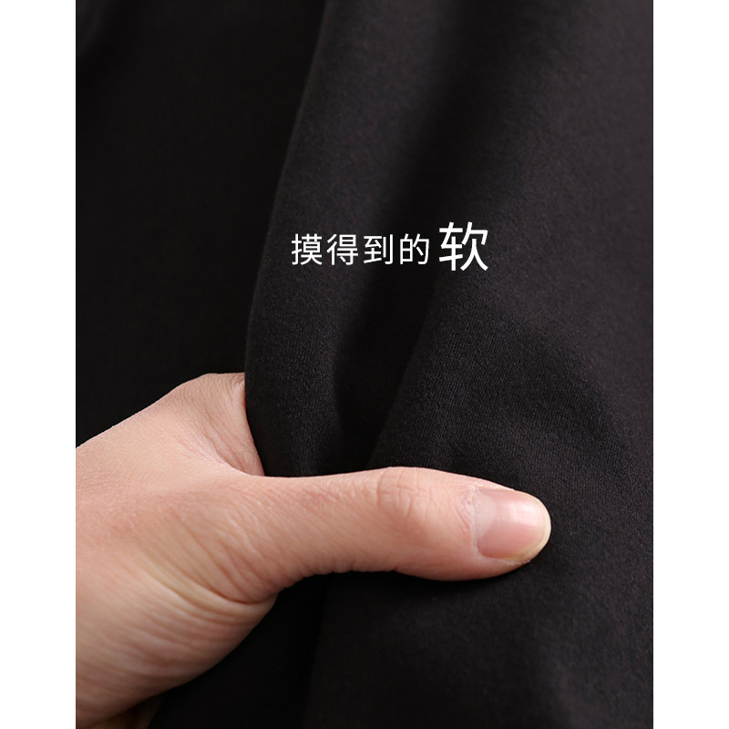 夏季睡衣情侣装一男一女短袖短裤纯棉薄款黑色家居服夏天全棉套装