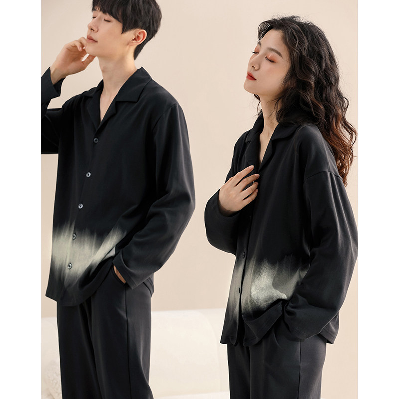 2025新款情侣睡衣春秋款纯棉大码黑色高级感家居服可外穿春夏套装,女士内衣/男士内衣/家居服,睡衣/家居服套装,淘宝优惠券,粉丝福利购,淘宝优惠卷