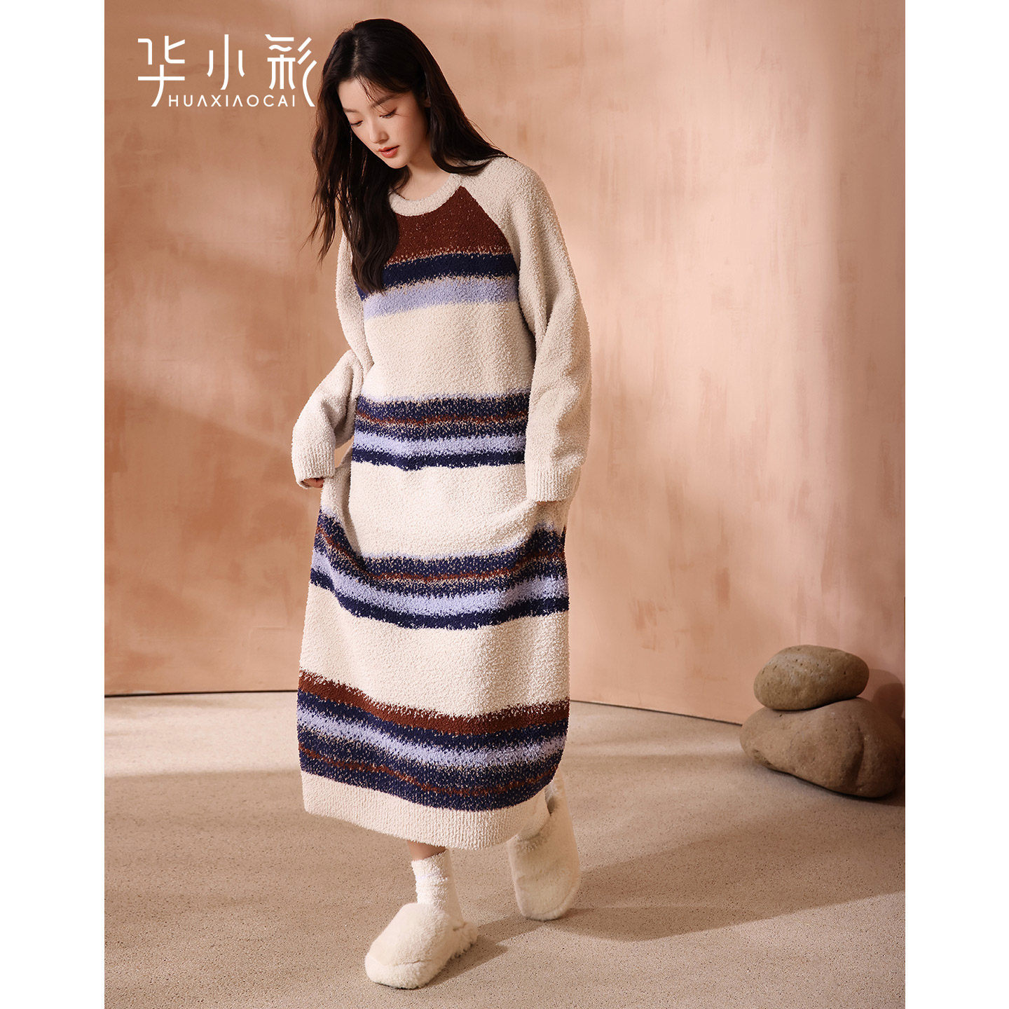 女士睡裙秋冬季加厚保暖半边绒家居服宽松大码长款睡袍珊瑚绒睡衣,女士内衣/男士内衣/家居服,睡裙,淘宝优惠券,粉丝福利购,淘宝优惠卷