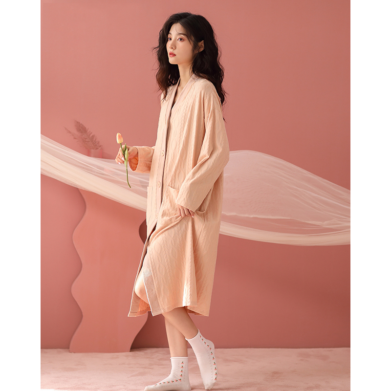 睡裙女春秋纯棉长袖甜美孕妇睡衣