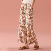 纯棉薄款 夏季 单独长裤 大码 2025新款 宽松棉绸可外穿家居裤 女士睡裤