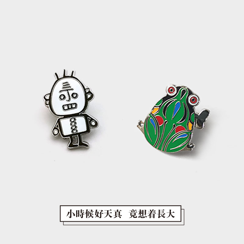 怀旧可爱卡通经典丁老头徽章胸针