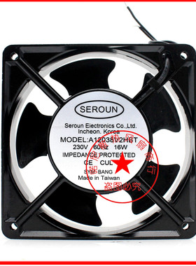 SEROUN A12038V2HBT 12038 230V 16W 控制柜风机 12cm SYM BANG
