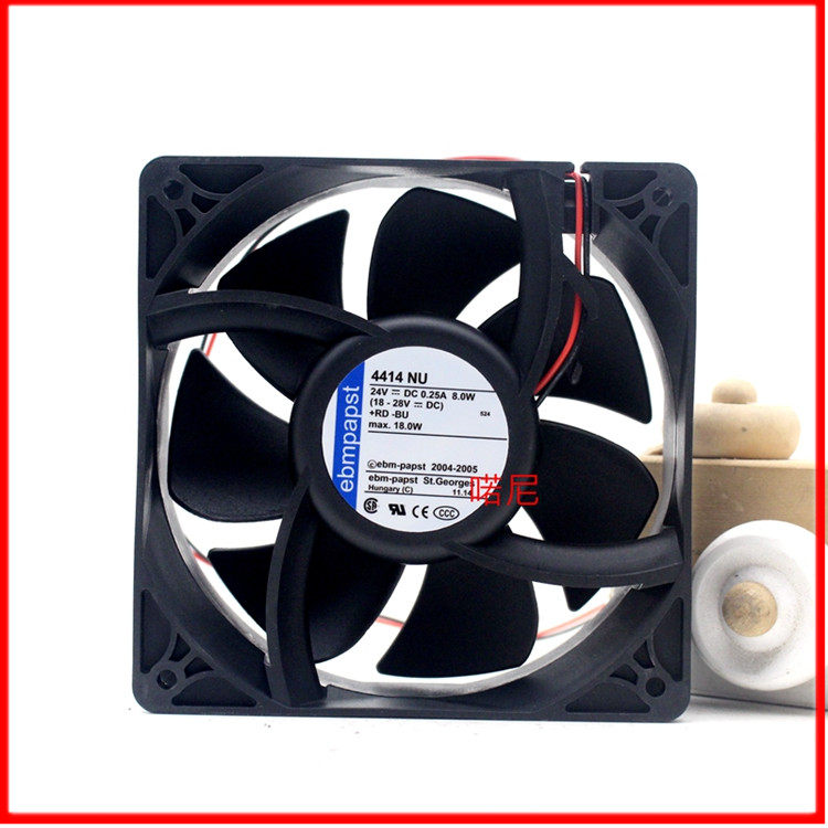 4414NU 24V 225MA 5.4W 8W ebmpapst12CM进口散热风扇 4414N/2