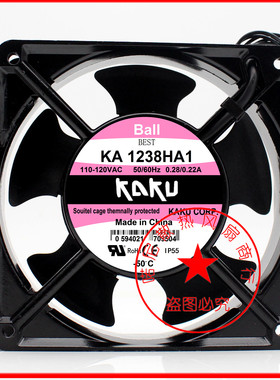 KAKU卡固 KA1238HA1 ST AC110V 0.28A/0.22A含油轴承 散热风扇