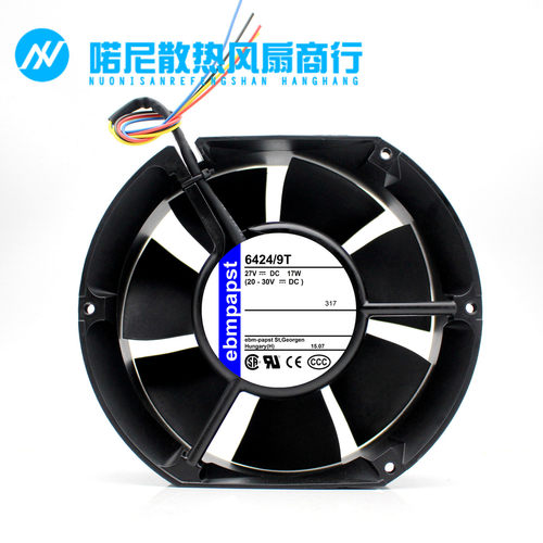 EBM papst TYP 6424/9T 6424 24V 27V 172*150*51三线铝框风扇