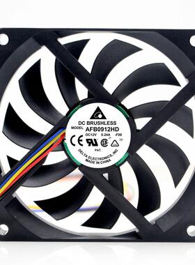 喏尼AFB0912HD 12V 0.24A 90*90*15mm 9015 9厘米 PWM超薄CPU风扇