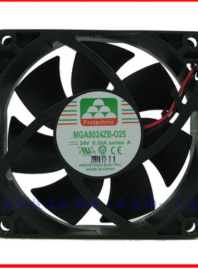 MGA8024ZB-O25 Protechnic永立8025 24V 0.3A 变频器散热风机扇