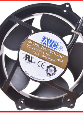 全新AVC DA17251B24U 24V 17251大风量变频器散热风扇DA17251B24L