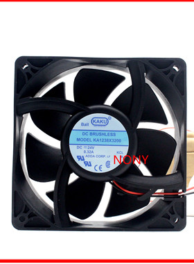 卡固 KA1238X3200 DC24 0.32A 12038 2线 7叶大风量风扇
