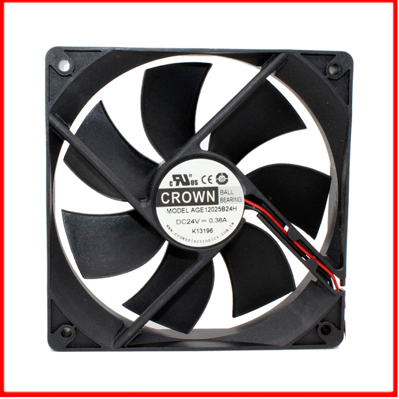 原装正品CROWN 散热风扇AGE12025B24H DC24V 0.38A AGE12025B24H
