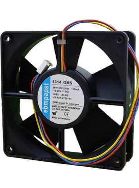 全新原装德国ebmpapst 3314GS 4314GMS 2.4W/2.6W散热风扇DC24V
