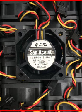 三洋SANYO 109P0412H648 4020 12V 0.11A San Ace 40散热风扇