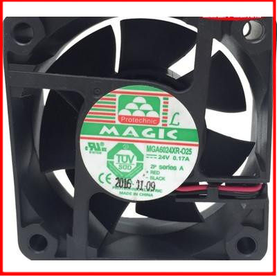 永立MAGIC MGA6024XR-O25 6025 24V风扇 0.17A 6CM变频器散热风扇