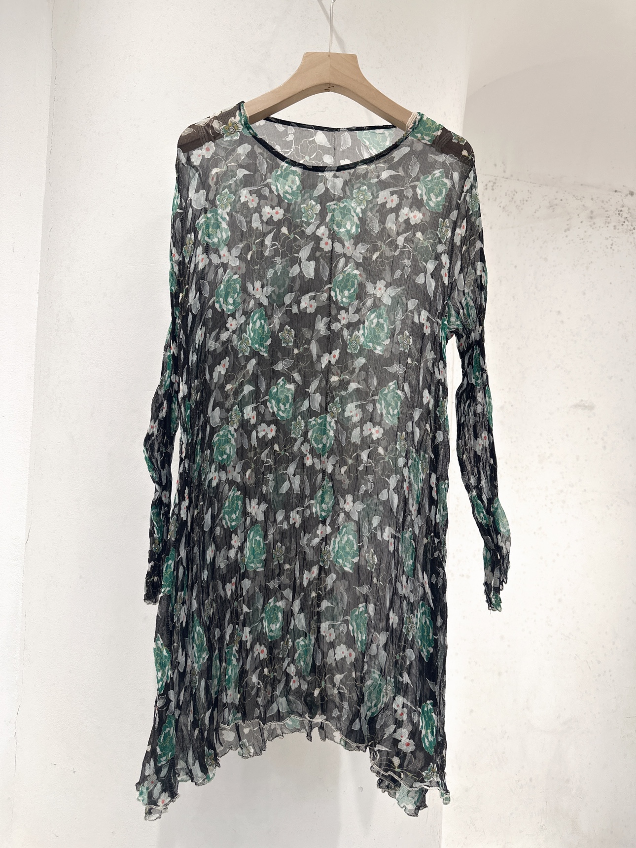 璞变2026春夏新款真丝印花上衣100%桑蚕丝套头衫大码女装宽松衬衫