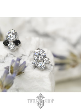 特土商店Industrialstrength美国钛合金人体穿孔首饰Caeli#2 锆石