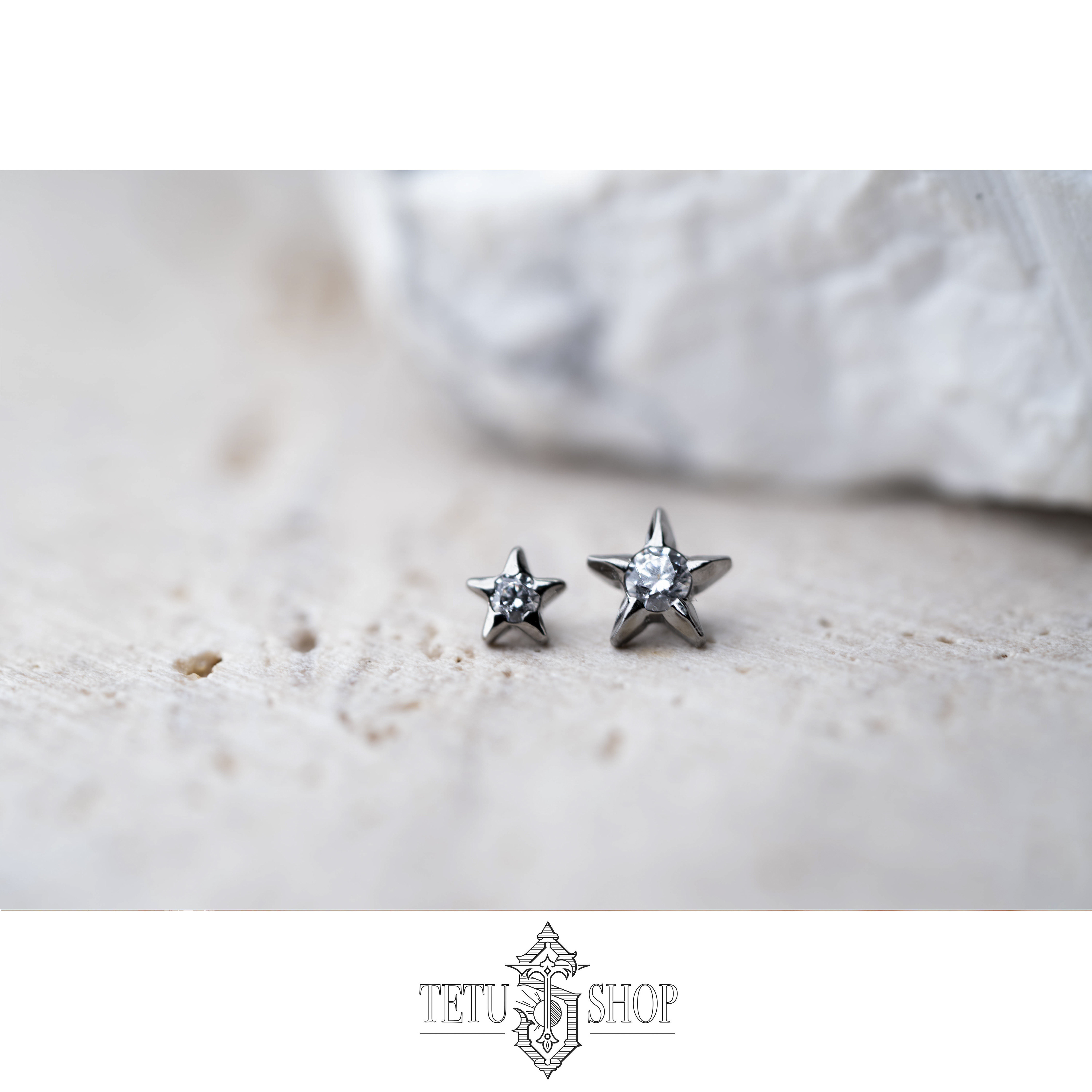 特土商店 anatometal美国专业人体饰品 gem star ends 五角星