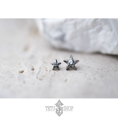 特土商店 Anatometal美国专业人体饰品 GEM STAR ENDS 五角星