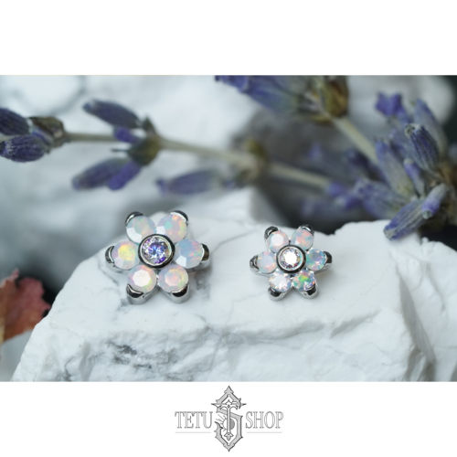 特土商店Anatometal美国专业人体穿孔珠宝Flower Ends花 14ga螺纹