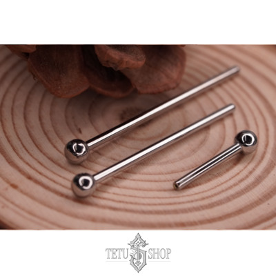 特土商店 Anatometal美国人体穿孔首饰 直杆圆球固定末端 无螺纹