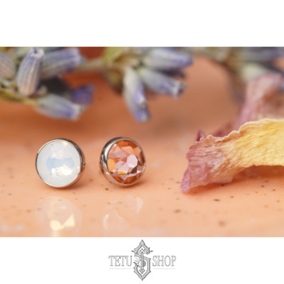 特土商店 Anatometal美国专业人体穿孔饰品钛合金平底石14g螺纹端