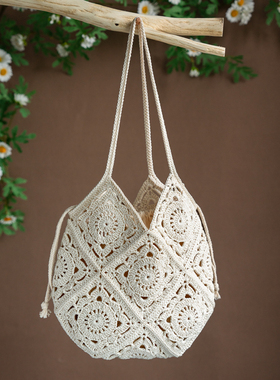 赠零基础视频教程丨花笺包材料包olio大眼睛线手工编织diy钩针包