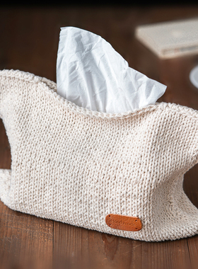 侘寂风纸巾盒diy手工抽纸盒纸巾袋原穗空心棉线材料包编织非成品