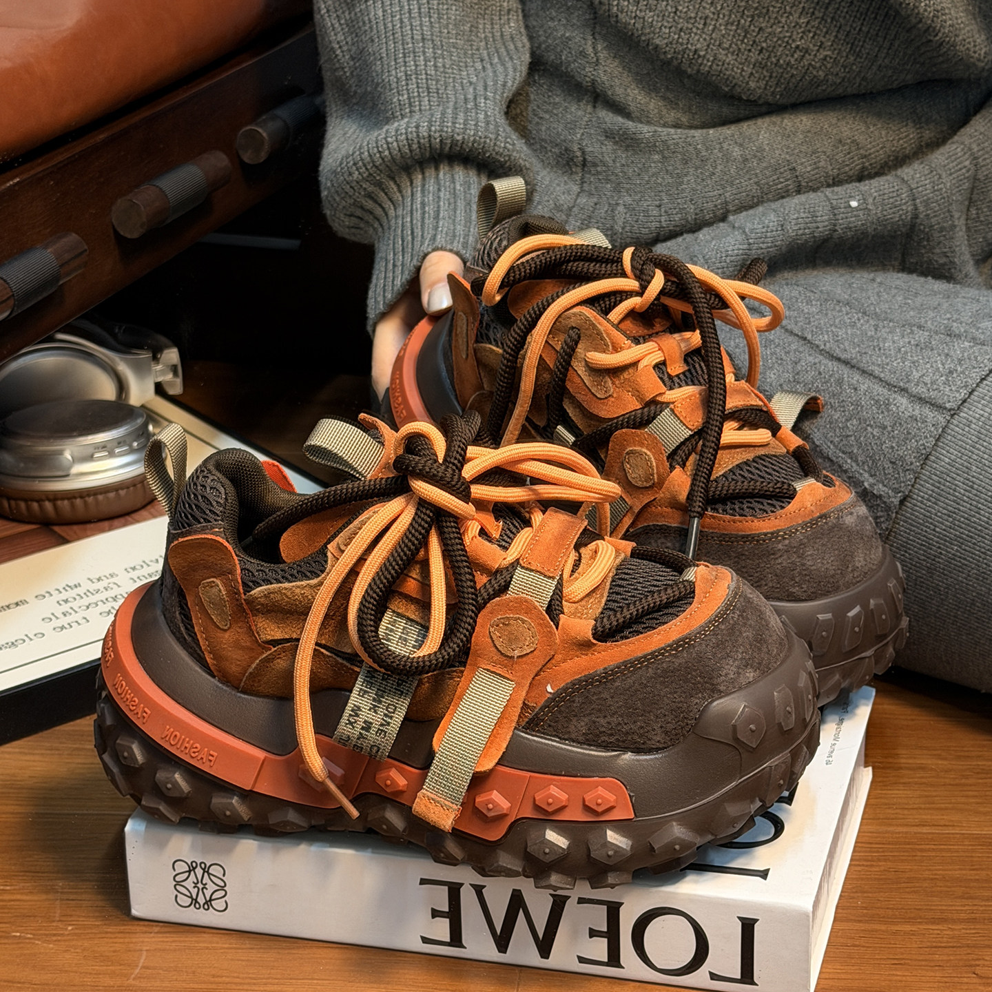 欧货真皮做旧面包鞋女厚底松糕老爹鞋百搭小个子增高面包休闲板鞋,女鞋,老爹鞋,淘宝优惠券,粉丝福利购,淘宝优惠卷