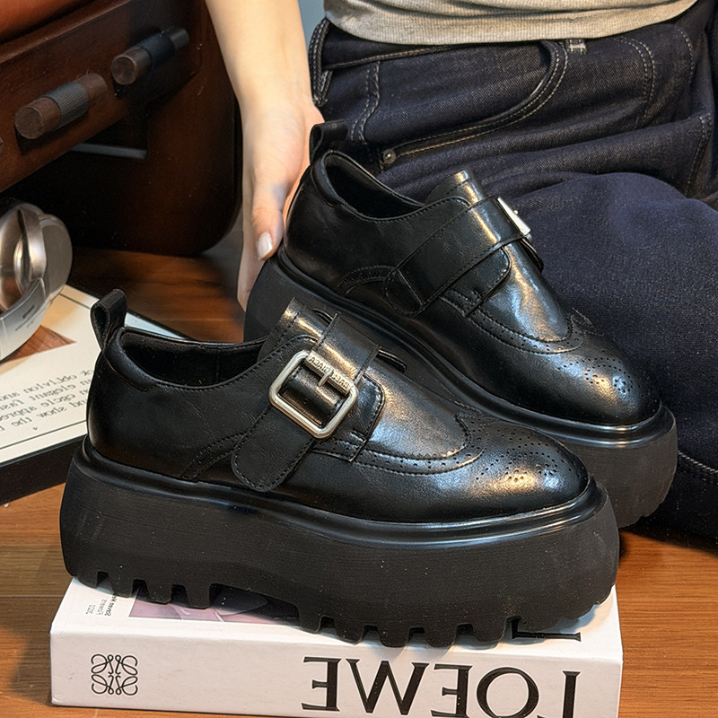 复古真皮松糕厚底小皮鞋女英伦风圆头德比鞋小个子增高乐福鞋单鞋,女鞋,牛津鞋/布洛克鞋/德比鞋,淘宝优惠券,粉丝福利购,淘宝优惠卷