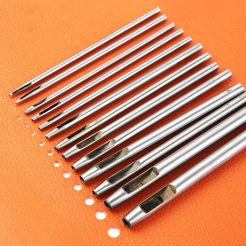 精高碳钢皮带冲子气眼皮革腰带冲孔器打孔工具圆钢冲皮革冲1-25mm
