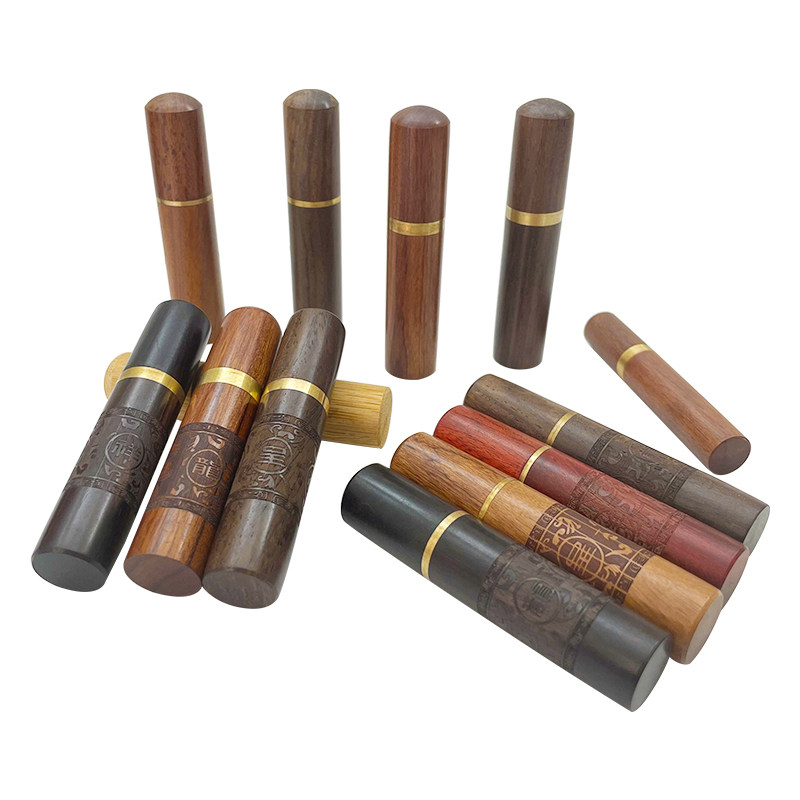 檀木针筒木质针筒手缝针收纳筒