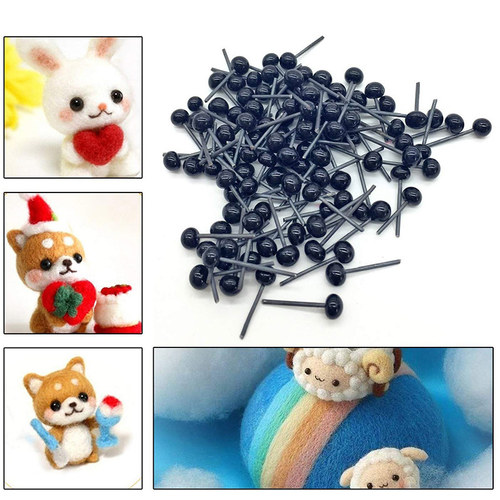 黑豆钩针毛线包包眼珠DIY针式