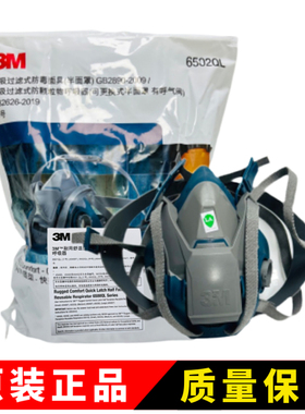 3M6502 6502QL主体 硅胶防毒面具防尘罩防护喷漆化工气体工业粉尘