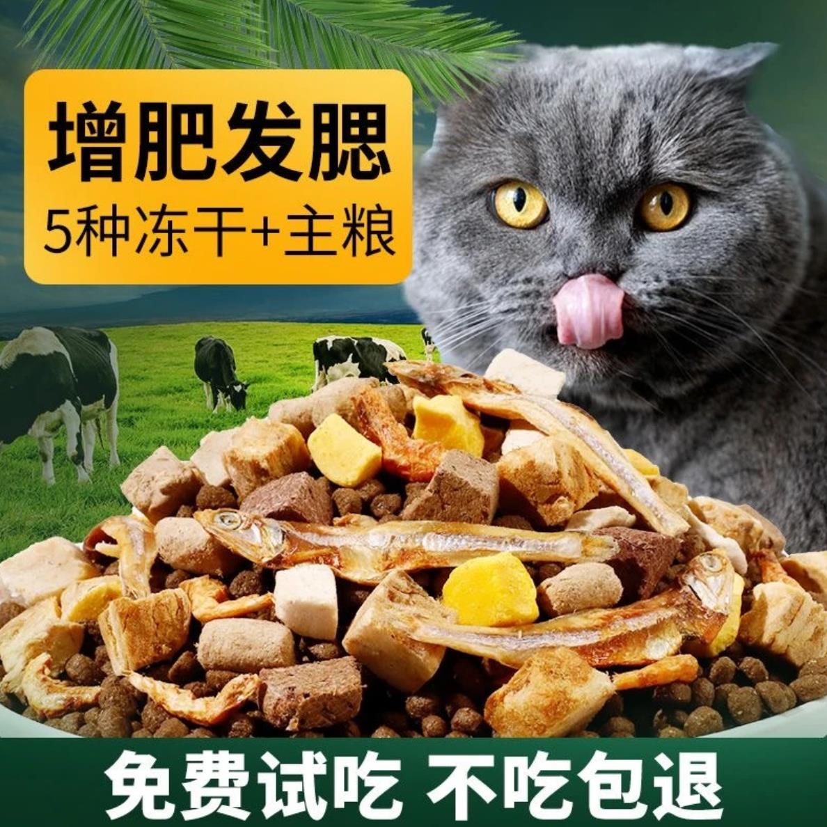 冻干全价猫粮5斤成猫幼猫英短蓝猫通用10斤美毛亮发增肥发腮长胖