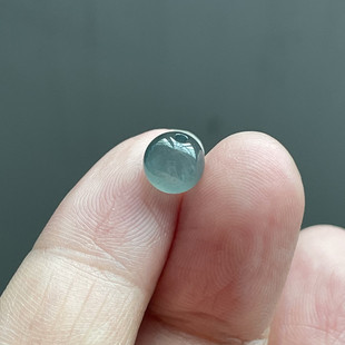 【天然翡翠配饰】A货冰种蓝水转运diy隔珠6.5mm圆珠配珠散珠 玉石