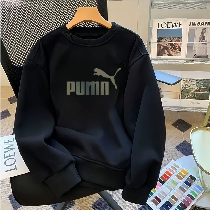 奥莱专柜秋冬纯棉长袖卫衣男士宽松休闲百搭男女加绒加厚套头上衣