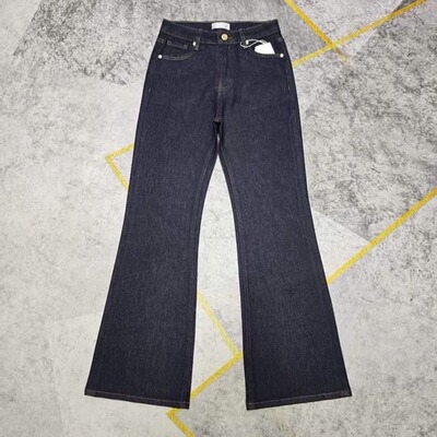 欧美单 丹宁原色喇叭裤 显腿长弹力修身牛仔裤 马蹄裤 显瘦微喇裤