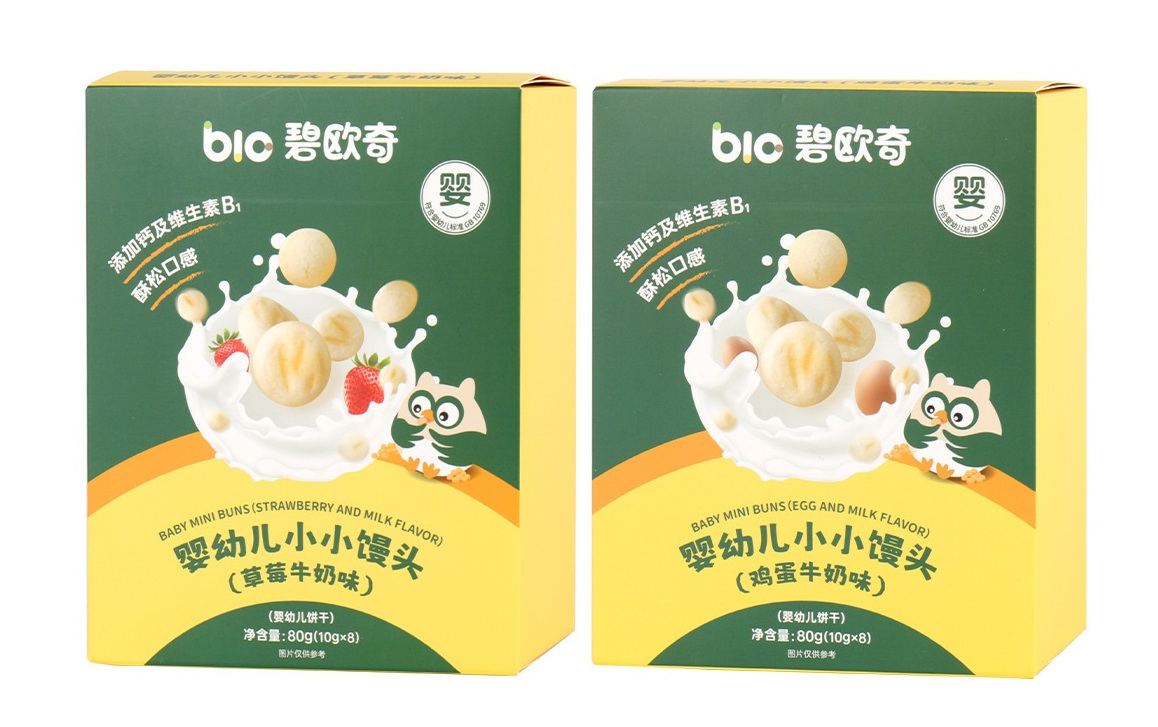 零食 BLQ碧欧奇小馒头 草莓牛奶味&鸡蛋牛奶味