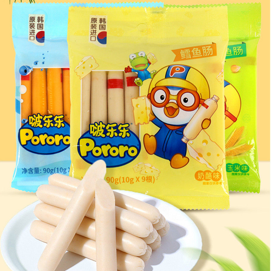 零食辅食 小企鹅鳕鱼鱼肠 3种口味 原味 奶酪味 玉米味