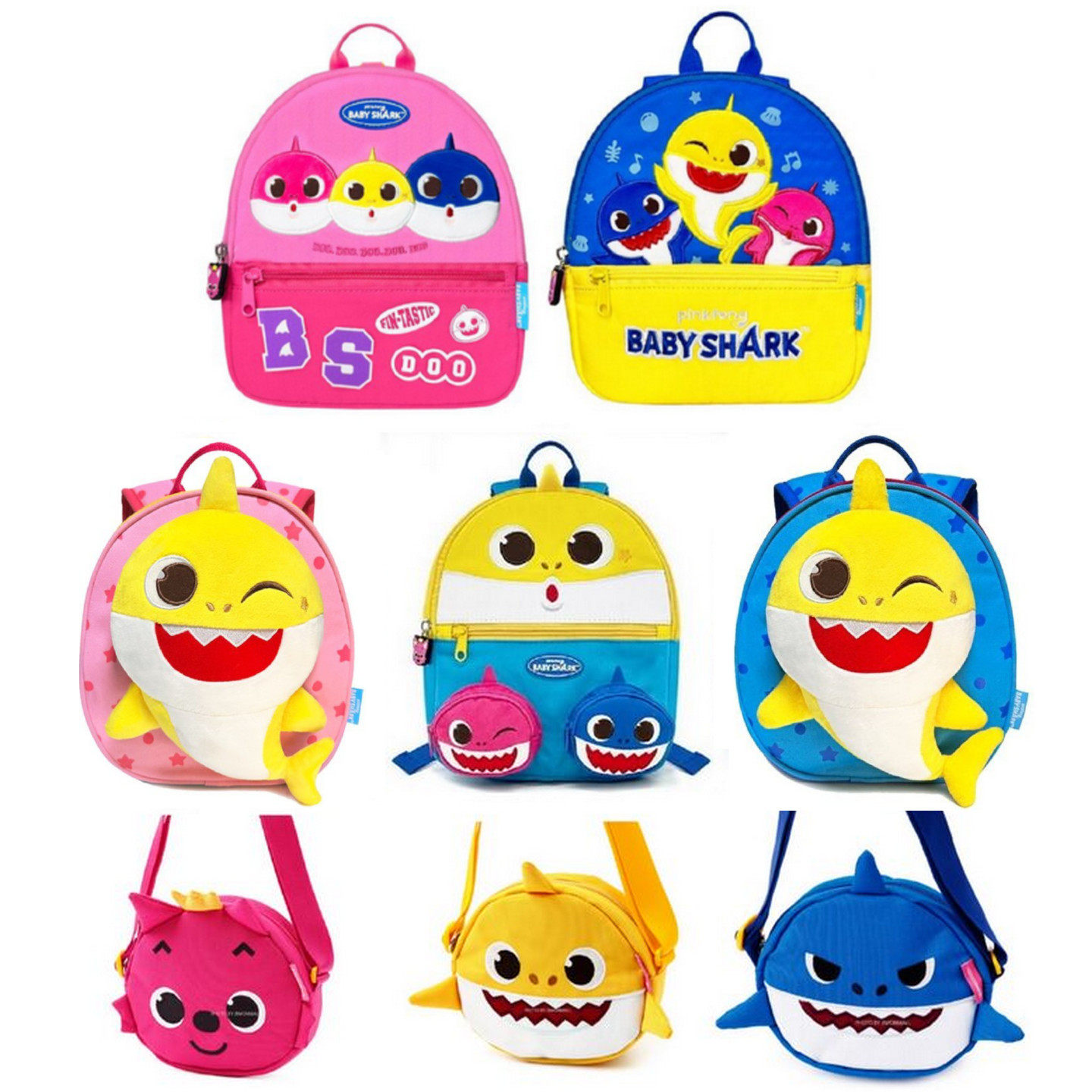 用品 pinkfong鲨鱼背包带防丢绳&斜挎小包 多种颜色  36个月起