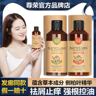 尊荣侧柏叶洗发水祛屑控油防脱强根无硅油去屑蓬松洗发露洗护套装