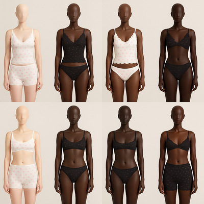 TriangleCami&BoyShort&Dipped