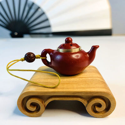 原创朱砂小茶壶扩香器钥匙挂件款文玩把把手把件饰品同款