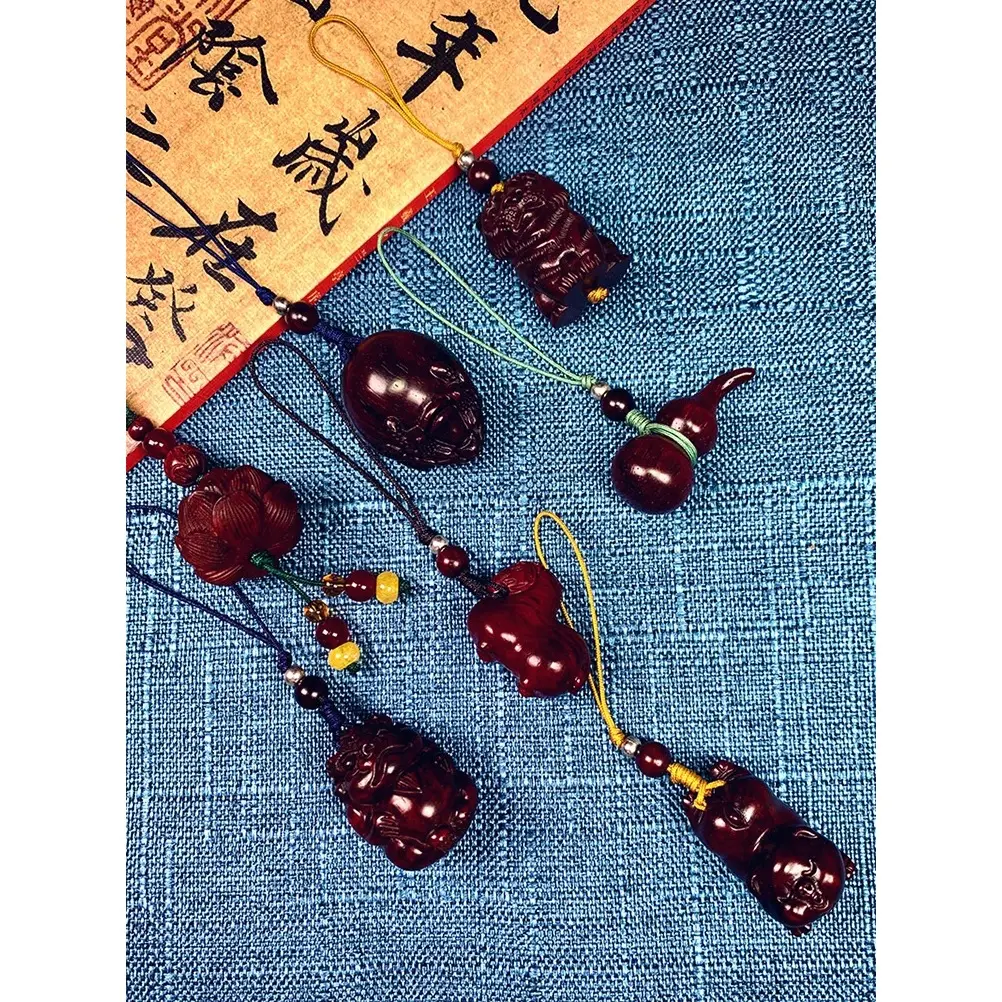 小叶紫檀生肖老虎吊坠小葫芦猪兔子手机挂件木头钥匙扣貔貅手把件,汽车用品/电子/清洗/改装,车用钥匙扣,淘宝优惠券,粉丝福利购,淘宝优惠卷