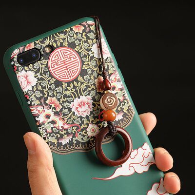 古风手机链短款钥匙挂绳u盘男女檀木指环扣复古手工挂件防丢挂饰