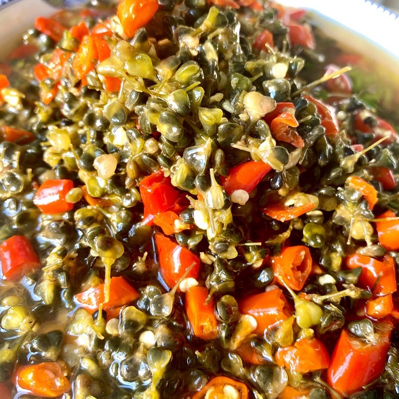 韭菜花腌小米辣干巴菌腌菜酱料云南特产下饭菜野生菜农家风味500g