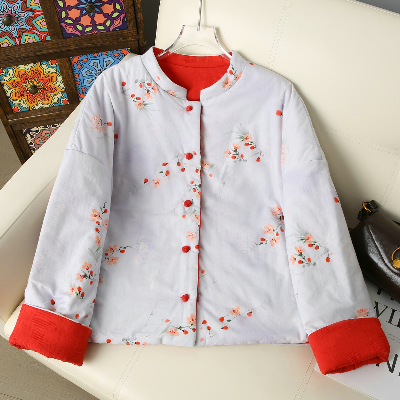 新中式国风复古双面穿棉服外套