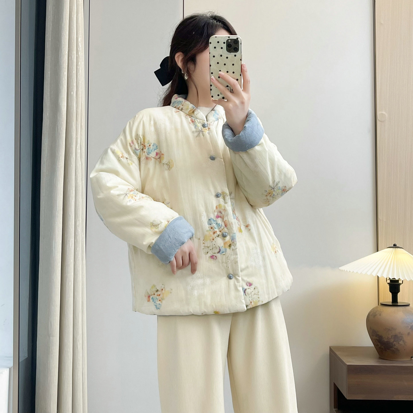 新中式中国风双面穿棉服外套女